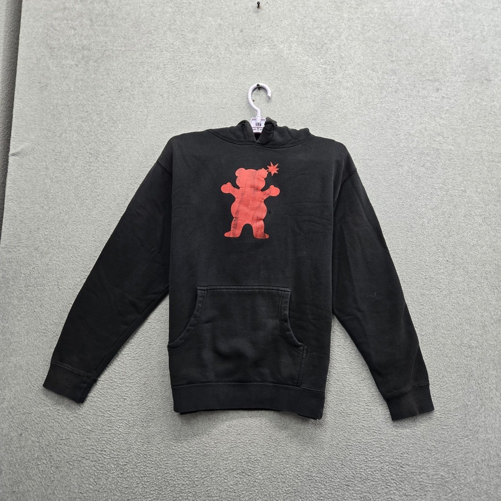 The Hundreds x Grizzly Men Hoodie SMALL Black  Fleece Pullover READ